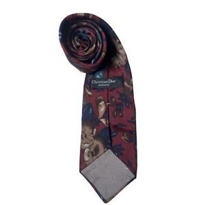 Vintage Christian Dior Monsieur Silk Men's Floral Tie Designer Luxury